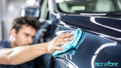Car Parts Cleaned with Edgeless Microfibre Cloths – Mcrofbre