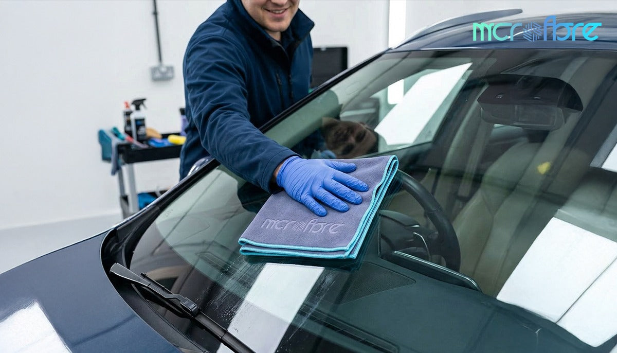 Image of  glass cleaning cloth for car