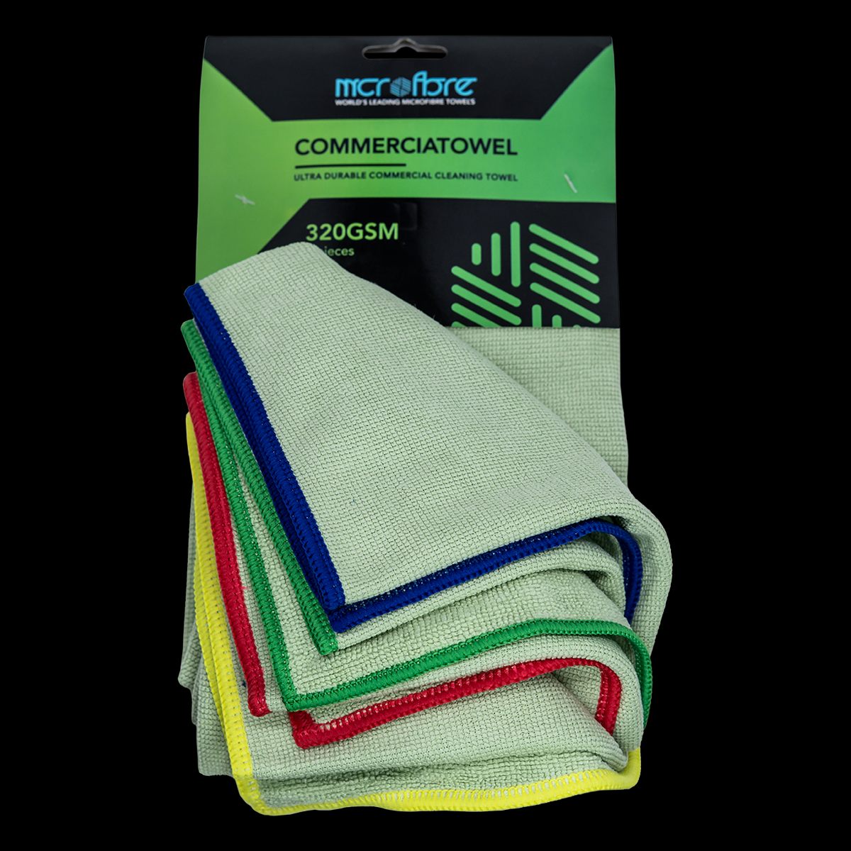 CONTRACT HOME Microfibre Towels x4 (360GSM) Hygiene Towels For Home & Contract Cleaners
