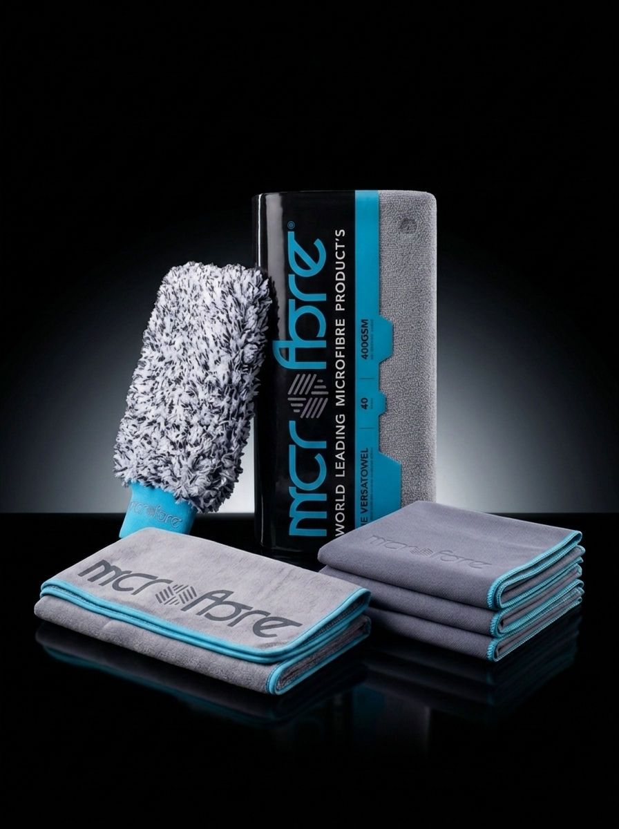 Image of microfibre cleaning cloths and Detailing Kit