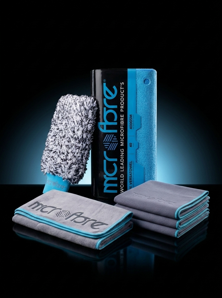 Image of microfibre cleaning cloths and Detailing Kit