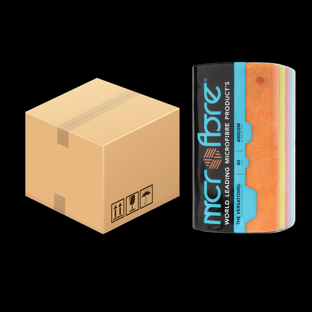 VERSATOWEL™ V2 Multi Purpose Plush Edgeless Microfibre Towel - 6 x 40 Packs 400GSM (240 Towels)