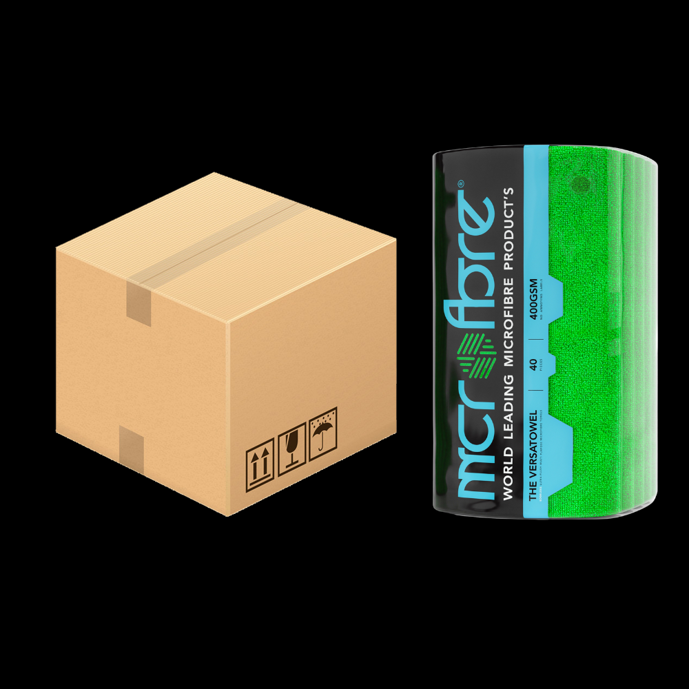 VERSATOWEL™ V2 Multi Purpose Plush Edgeless Microfibre Towel - 6 x 40 Packs 400GSM (240 Towels)
