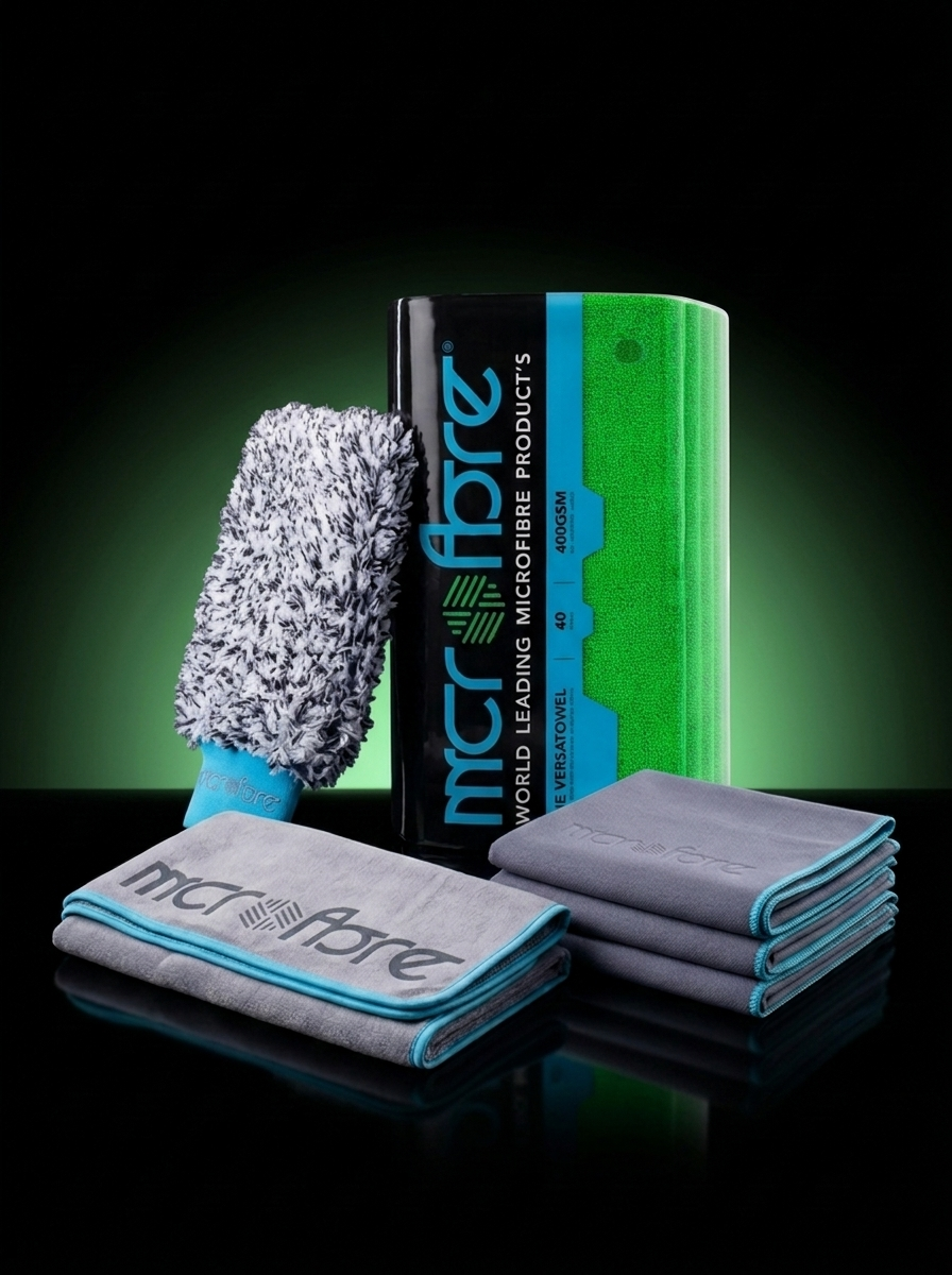 Image of microfibre cleaning cloths and Detailing Kit