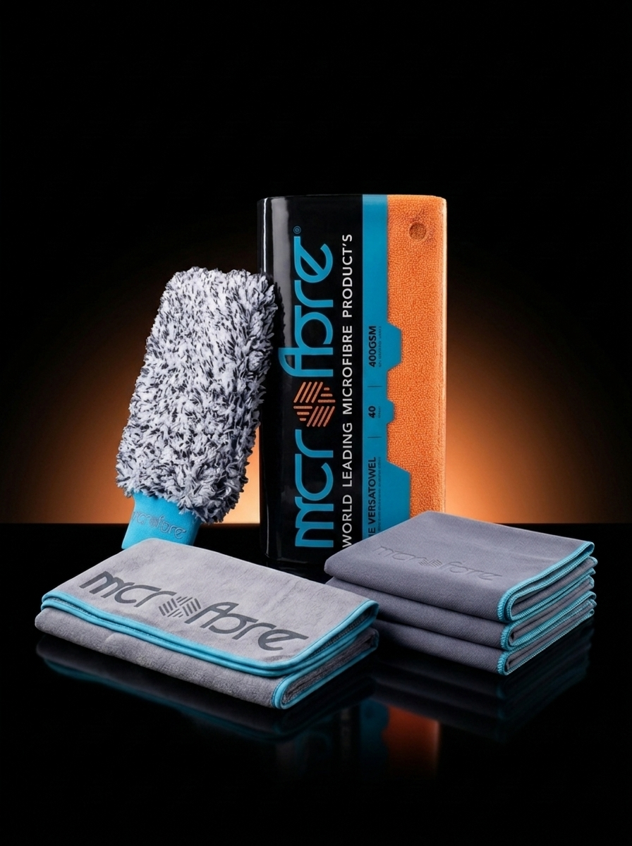 Image of microfibre cleaning cloths and accessories