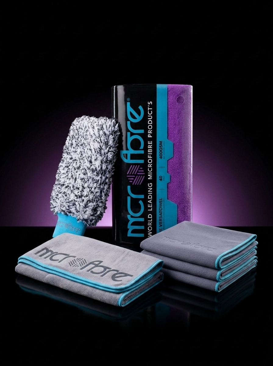 Image of microfibre cleaning cloths and accessories