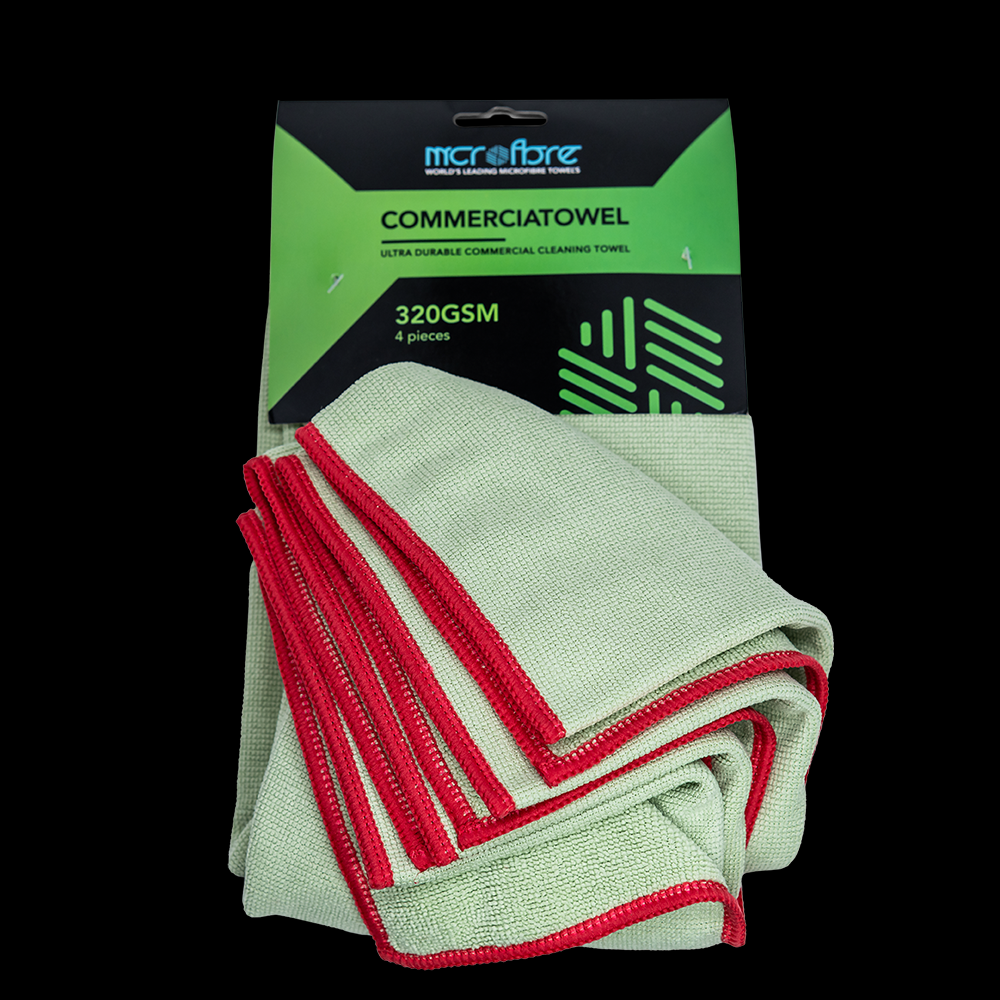 Image of CONTRACT HOME Microfibre Towels x4 (360GSM) Hygiene Towels For Home & Contract Cleaners